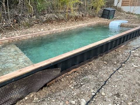 finition piscine container avec Alkorplan 3D